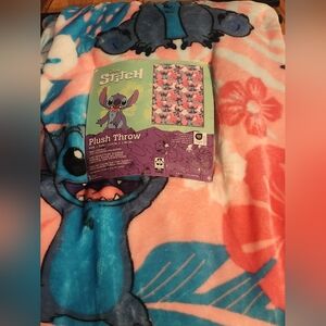 New Disney's Stitch Tropical Blue 50" x 70" Super Soft Throw Blanket NWT